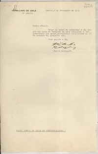 [Oficio] N° 22622, 1935 nov. 6, Madrid, [España] [al] Señor Cónsul de Chile en Comisión, Lisboa, [Portugal]