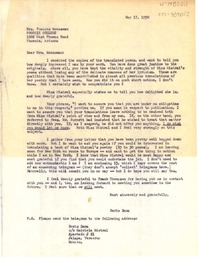 [Carta] 1950 may 17, Mexico City, Mexico [a] Frances Mousseau, Phoenix, Arizona, [Estados Unidos]