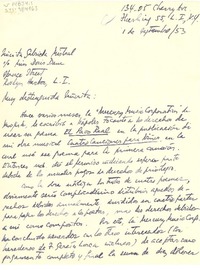 [Carta] 1953 sep. 1, Long Island, New York, [Estados Unidos] [a] Gabriela Mistral co Doris Dana, Long Island, New York, [Estados Unidos]
