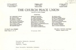 [Carta] 1951 mar. 16, New York, [Estados Unidos] [a] Gabriela Mistral, Rapallo, Italia
