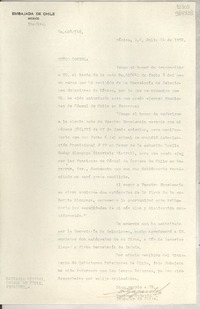 [Oficio] N° 608148, 1950 jul. 14, México D. F. [a] Gabriela Mistral, Cónsul de Chile, Veracruz