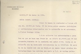 [Oficio] N° 5953, 1934 mar. 29, Madrid, España [al] Señor Cónsul General de Chile