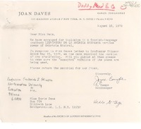 [Carta] 1972 aug. 16, [New York, Estados Unidos] [a] , Doris Dana, New York, [Estados Unidos]
