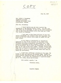 [Carta] 1957 jun. 30, [Estados Unidos] [a] Edith R. Greenburg, Bloomington, Indiana, [Estados Unidos]