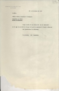 [Oficio] N° 325g, 1952 dic. 17, Nápoles, Italia [a la] Señora Isabel Cosmelli de Sotomayor, Consulado de Chile, Palma de Mallorca, [España]