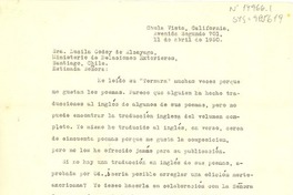 [Carta] 1950 apr. 11, Chula Vista, California, [Estados Unidos] [a] Lucila Godoy de Alcayaga, Santiago, Chile