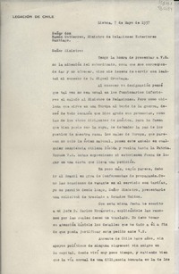 [Oficio] 1937 mayo 7, Lisboa, [Portugal] [al] Señor don Ramón Gutiérrez, Ministro de Relaciones Exteriores, Santiago, [Chile]