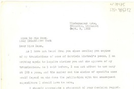 [Carta] 1953 sep. 9, Columbia, Missouri, U.S.A. [a] Doris Dana, Long Island, New York, [Estados Unidos]