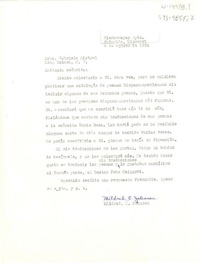 [Carta] 1954 ago. 4, Columbia, Missouri, [a] Gabriela Mistral, Long Island, New York, [Estados Unidos]