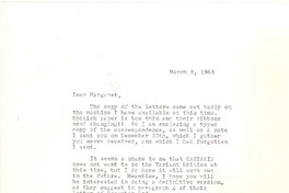 [Carta] 1968 mar. 8, [España?] [a] Margaret [Bates], [Estados Unidos]
