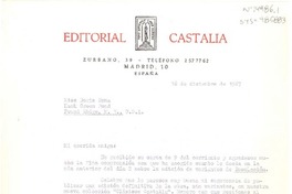 [Carta] 1967 dic. 16, [Madrid, España] [a] Doris Dana, Pound Ridge, U.S.A.