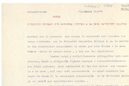 [Carta] 1944 dic. 31 [a] Casa Saturnino Calleja
