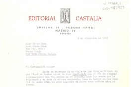 [Carta] 1967 dec. 2, [Madrid, España] [a] Doris Dana, Pound Ridge, U.S.A.