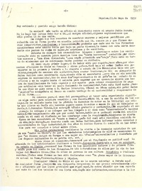 [Carta] 1952 mayo 19, Napoles, [Italia] [a] Muy estimado y querido amigo García Oldini