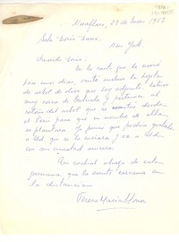 [Carta] 1957 feb. 29, Lima, Perú [a] Doris Dana, New York, [Estados Unidos].