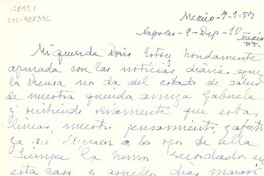 [Carta] 1957 ene. 7, Mexico [a] Doris [Dana, New York, Estados Unidos].