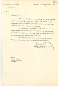 [Carta] 1951 nov. 15, Nápoles, [Italia] [a] Señora Lucila Godoy, Cónsul de Chile, Nápoles