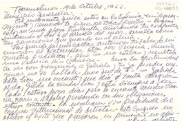 [Carta] 1952 oct. 19, Torremolinos, Málaga, [España] [a] Doris Dana, New York, [Estados Unidos]
