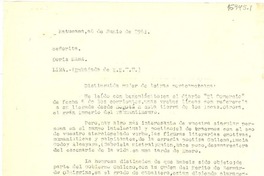 [Carta] 1961 jun. 6, Matucana, [Perú] [a] Doris [Dana], Lima (Embajada de E.E.U.U.), [Perú]