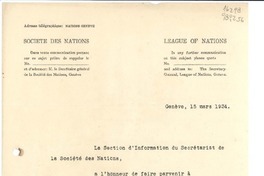[Carta] 1934 mars 15, Genève, [Suisse] [a] [Gabriela Mistral]