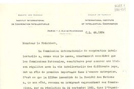 [Carta] 1934, Paris, [Francia] [a] Monsieur le Président