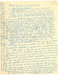 [Carta] 1946 dic. 9, Monte Grande, [Chile] [a] Gabriela Mistral, Los Angeles, [Estados Unidos]