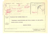 [Telegrama] 1952 jul. 15, [Italia] [a] Presidente Ruíz Cortínez, México D.F., [México]