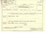 [Telegrama] 1952 ago. 4?, Consulado de Chile, Napoli, [Italia] [a] Embajada Chile, Roma, [Italia]