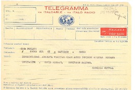 [Telegrama] 1952 set. 8[Consulado de Chile, Napoles, Italia] [a] Olga Poblete, Santiago, Chile