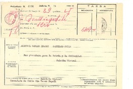 [Telegrama] 1952 set. 18, Consulado de Chile, Napoli, [Italia] [a] General Carlos Ibañez, Santiago, Chile