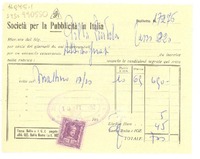 [Recibo] 1952 ott. 18, [Italia] [a] Gilda Pendola [Italia]