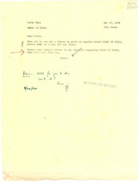 [Carta] 1972 May 26, [Estados Unidos] [a] Doris Dana