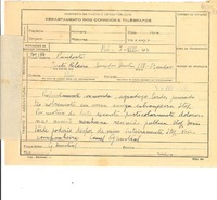 [Telegrama] 1944 agosto 7, Rio de Janeiro, [Brasil] [a] Iveta Ribeiro