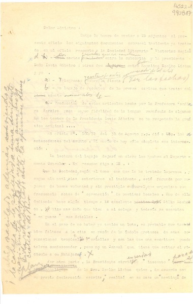 [Carta] [1944], [Brasil] [al] Sr. Ministro