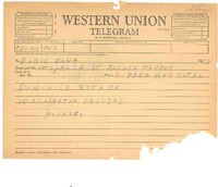 [Telegrama] 1957 [ene.?], [a] Doris Dana