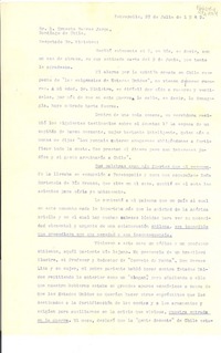 [Carta] 1942 jul. 27, Petrópolis, [Brasil] [al] Sr. D. Ernesto Barros Jarpa, Santiago de Chile