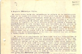 [Carta] [c.1943] Petrópolis, Brasil [a] Augusto D'Halmar, Chile