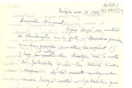 [Carta] 1956 nov. 14, México [a] Margaret Bates, cDoris Dana, New York, USA