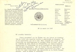 [Carta] 1947 ene. 30, Washington D.C., E.U.A. [a] Gabriela [Mistral]