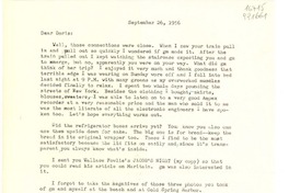 [Carta] 1956 Sept. 25 [a] Dear Doris [Dana]