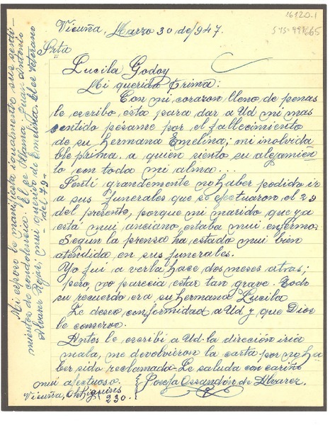 [Carta] 1947 mar. 30, Vicuña, [Chile] [a] Lucila Godoy