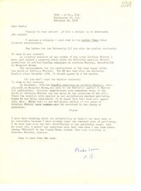 [Carta] 1958 Feb. 18, 3200 - 16 St., N.W., Washington 10, D. C., [EE.UU.] [a] Dear Doris [Dana]