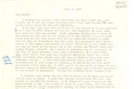 [Carta] 1957 Feb. 5, [Estados Unidos] [a] Dear Doris