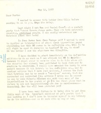 [Carta] 1957 May 12, [Estados Unidos] [a] Dear Doris