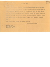 [Carta] 1964 Apr. 3, [Estados Unidos] [a] Dear Miss Daves