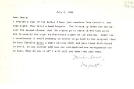 [Carta] 1968 July 5, [EE.UU.] [a] Dear Doris [Dana]