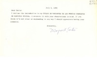 [Carta] 1965 July 4, [Estados Unidos] [a] Dear Doris
