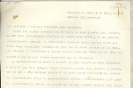 [Carta] 1947 jun. 2, Santiago, Chile [a] Gabriela [Mistral]