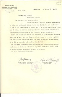 [Carta] 1944 abr. 10, Buenos Aires, [Argentina] [a la] Da. Gabriela Mistral, Petrópolis, Brasil