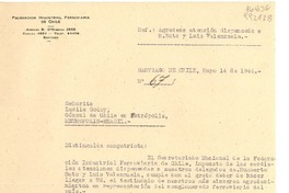 [Carta] 1944 mayo 14, Santiago, [Chile] [a] Señorita Lucila Godoy, Cónsul de Chile en Petrópolis, Metrópolis, Brasil